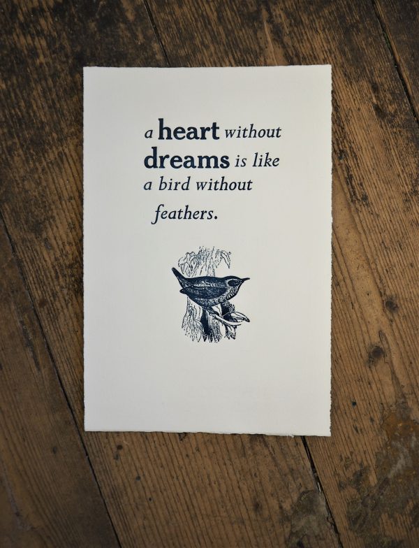 A Heart Without Dreams print - blue