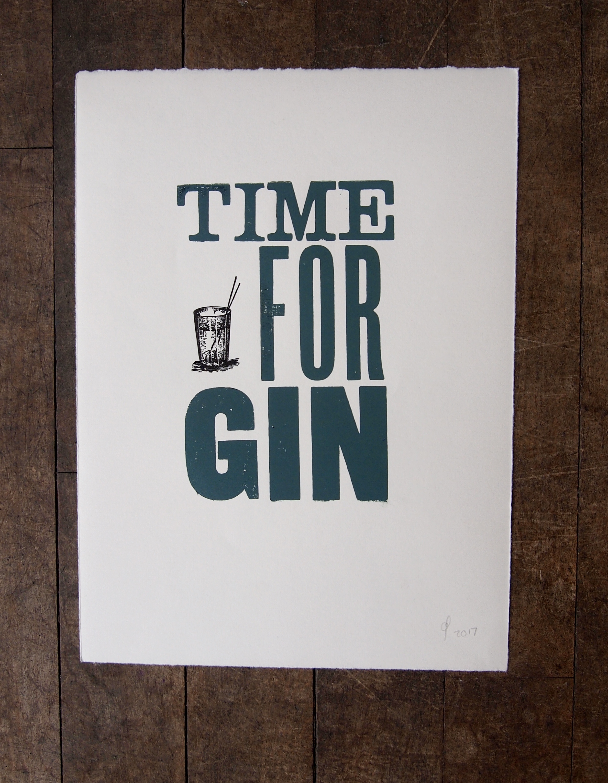 Time For Gin print
