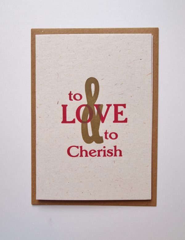 To Love and Cherish card