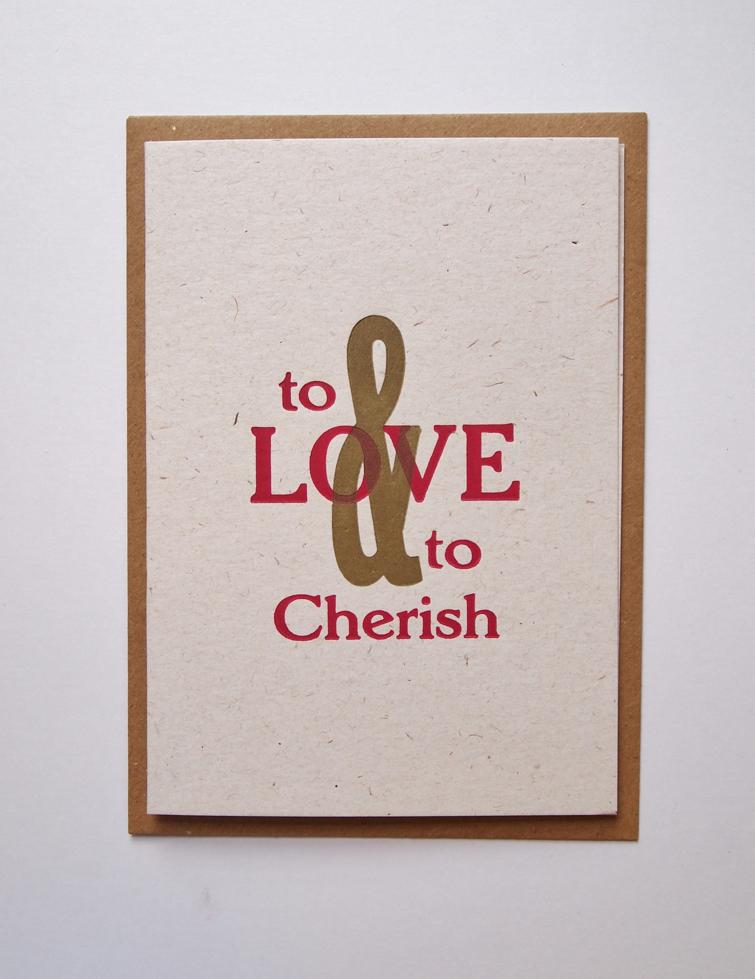 To Love and Cherish card