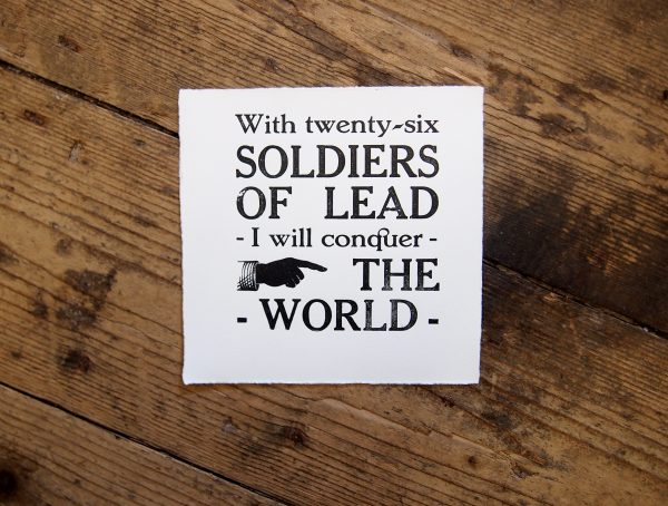 Soldiers of Lead Letterpress Print