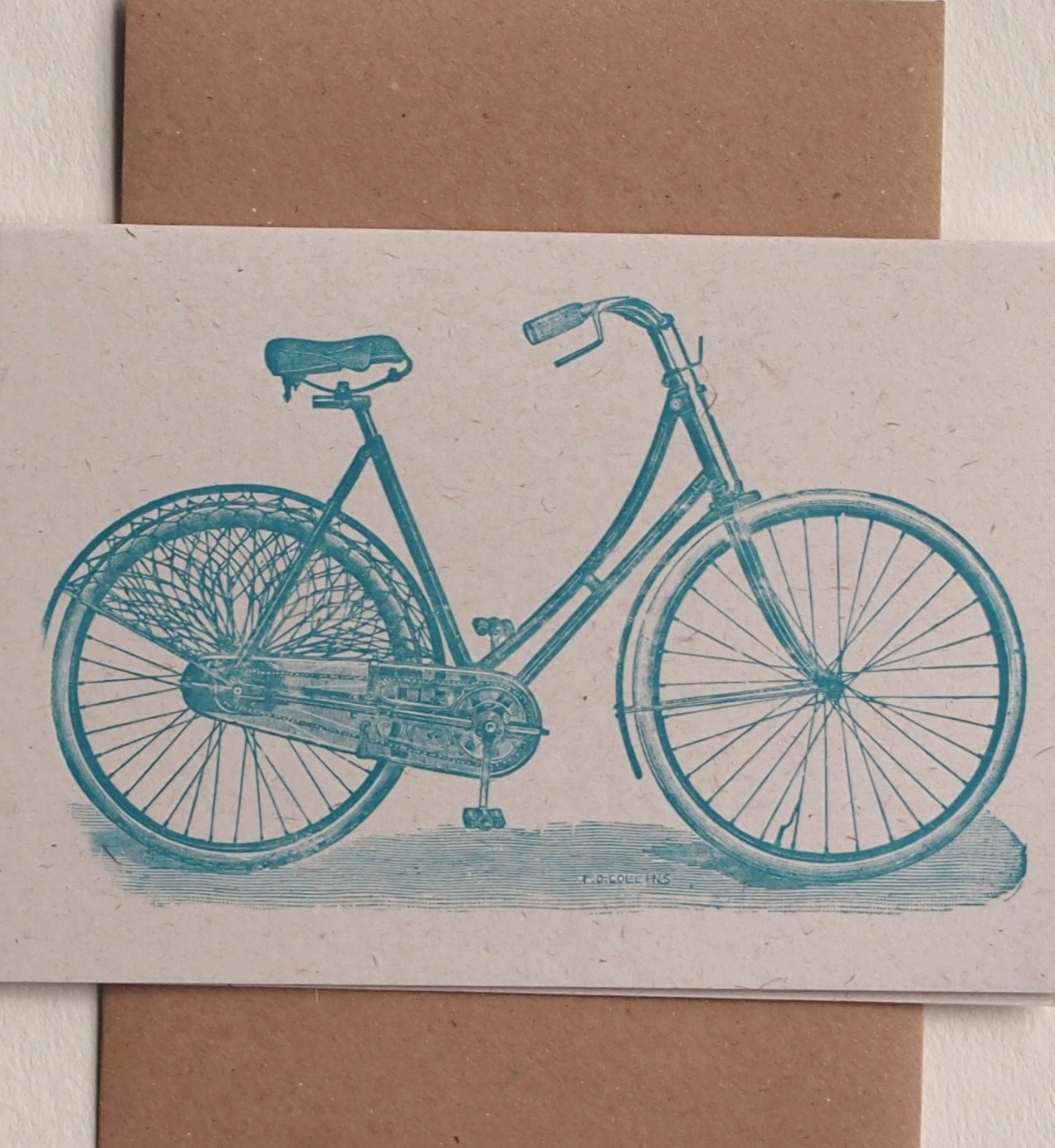 Bicycle Letterpress Greetings Card