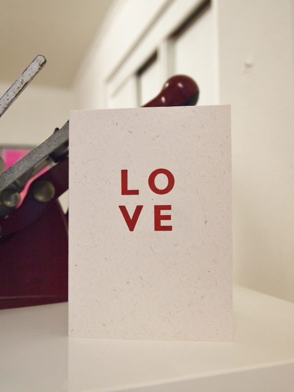 Love Letterpress card