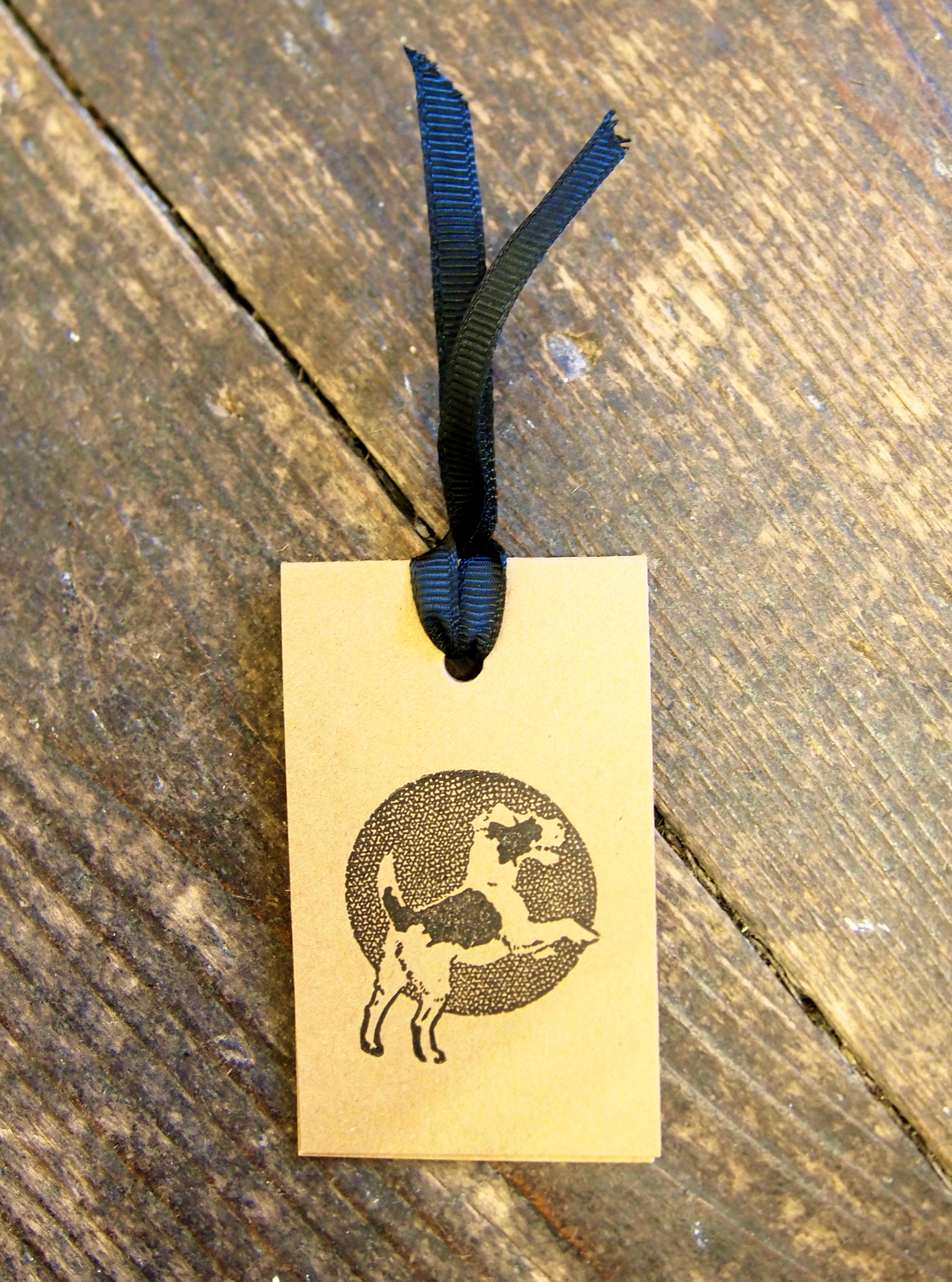 Cheeky Doggy Letterpress Gift Tag