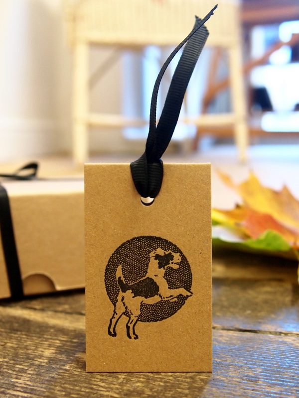 Cheeky Chappy Dog Letterpress Gift Tag