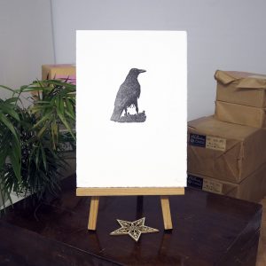 Chaucers Crow - Letterpress Print. Hand printed letterpress poster.