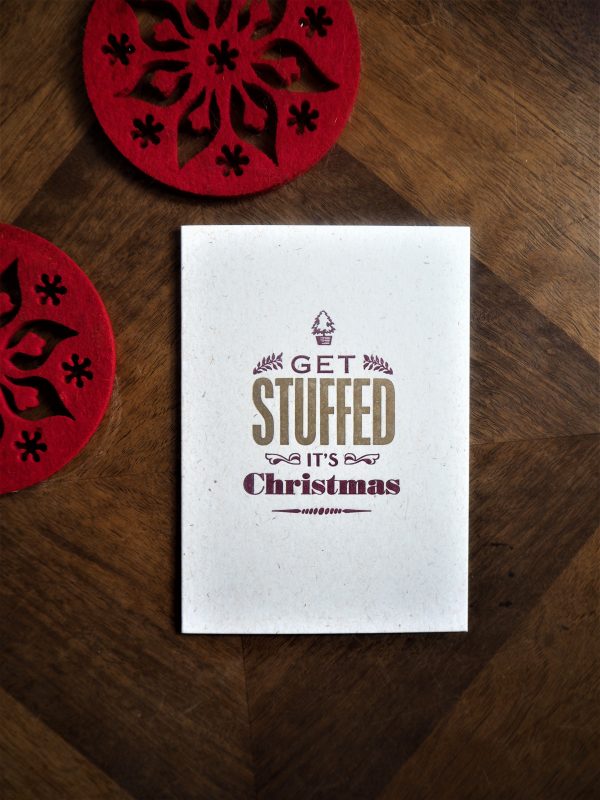 Get Stuffed Christmas Letterpress Card