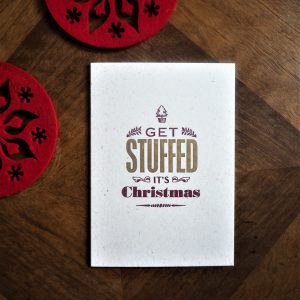 Get Stuffed Christmas Letterpress Card