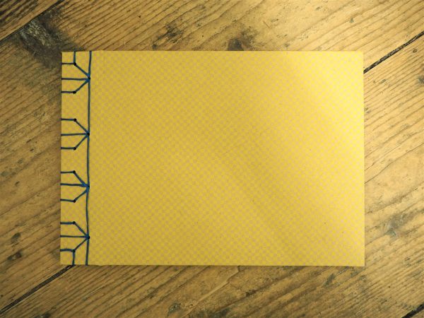 Japanese bound notebook / sketchbook - yellow geometric