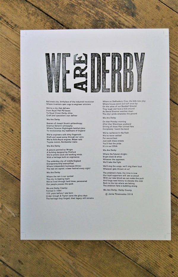 We Are Derby digital print