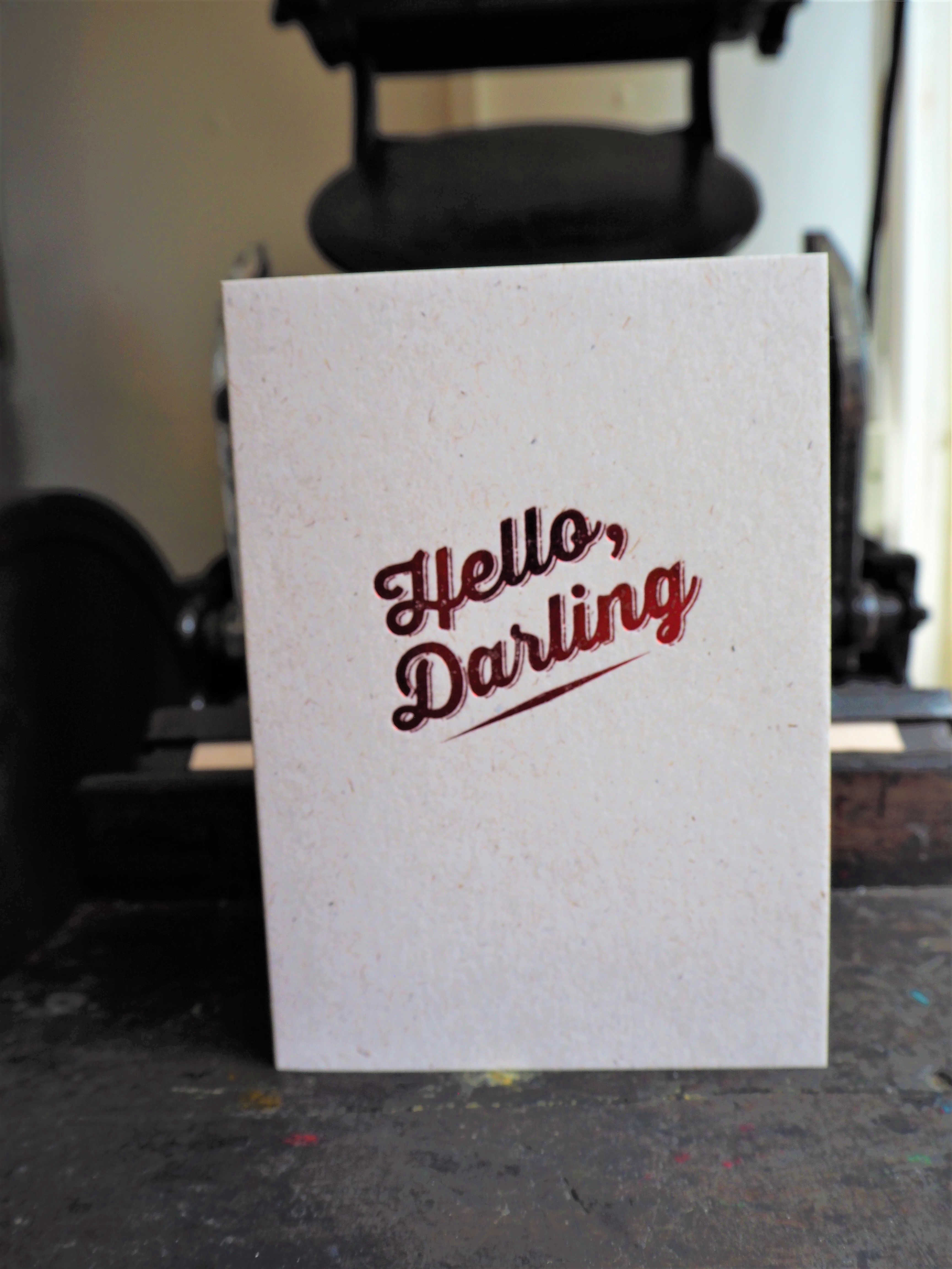 Hello Darling love card