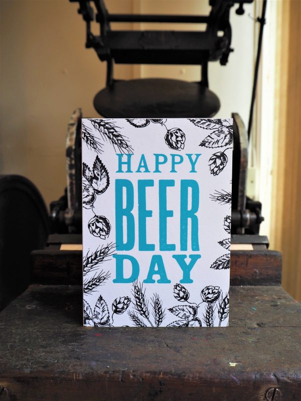 Happy Beer Day Letterpress Card