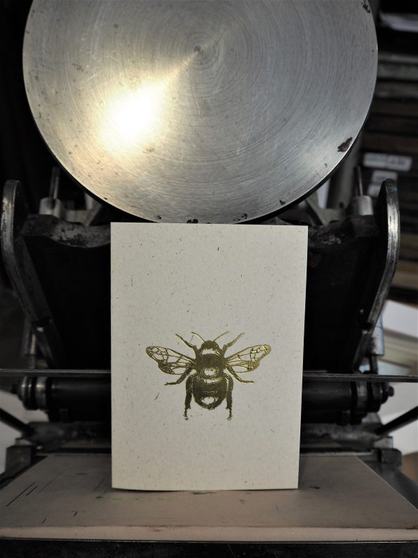 Shiny Gold Bee Card