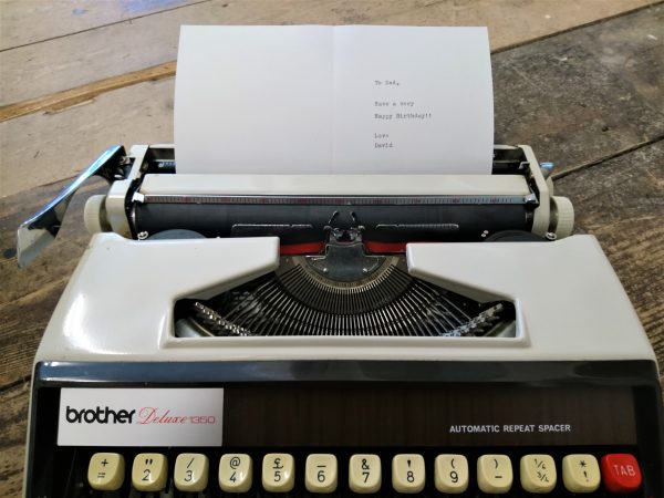 Typewriter message