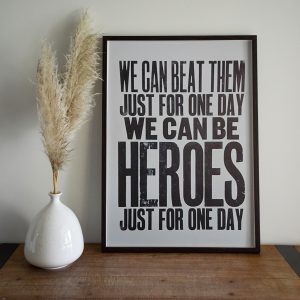 We can be heroes, David Bowie lyrics