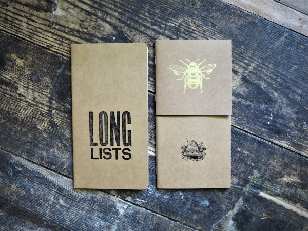 Kraft Notebooks: Long List, Gold Bee, Beehive