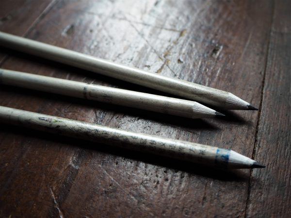 Recycled Newspaper Pencils - Close up