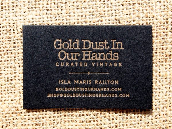 Business Cards - Gold Dust in Our Hands