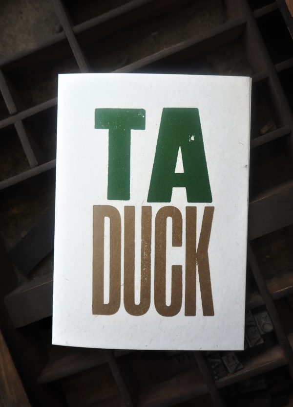 Ta Duck Thank You Letterpress Card