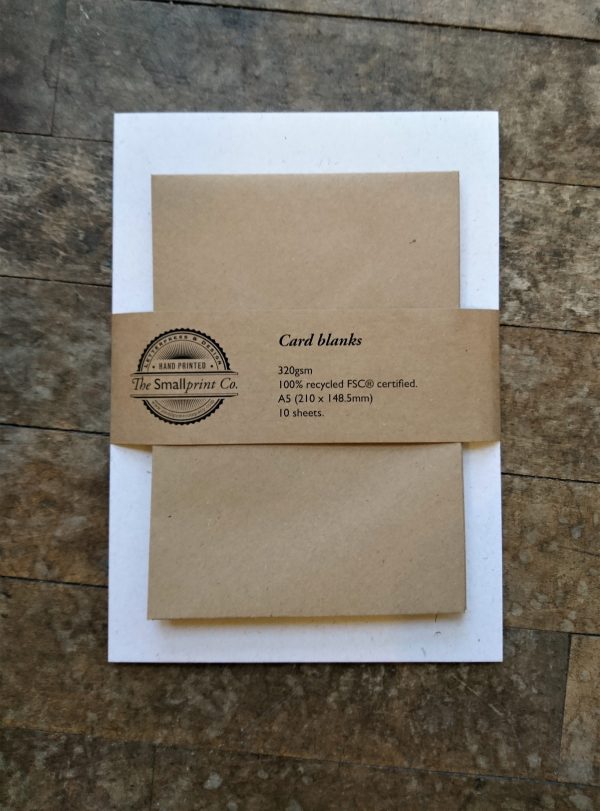 Card blanks with kraft envelopes