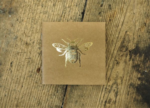 Gold Bee Square Notebook