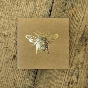 Gold Bee Square Notebook
