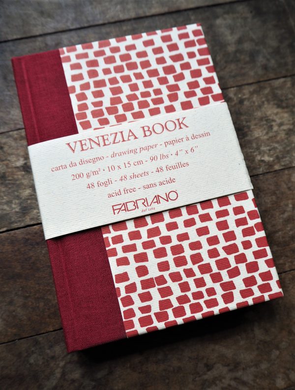 Venezia Sketchbook with red pattern by Fabriano