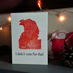 Christmas Turkey Card letterpress