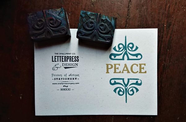 Peace Christmas Card wood blocks