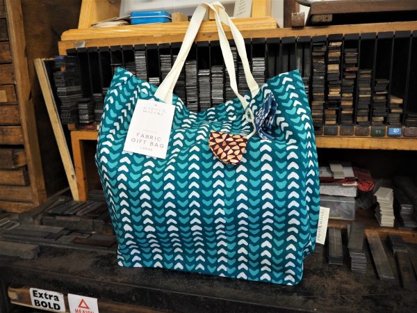 Tote Gift Bag Large - blue batik