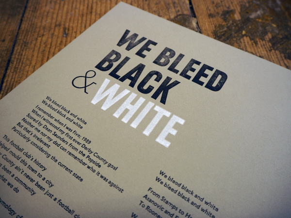 We Bleed Black and White Letterpress Print