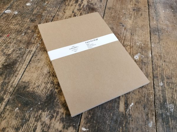 A4 Cairn Eco Kraft 100gsm Manilla paper for writing, drawing and bookbinding. Uncoated, rough surface, natural kraft paper that’s 100% recycled and FSC Recycled certified.