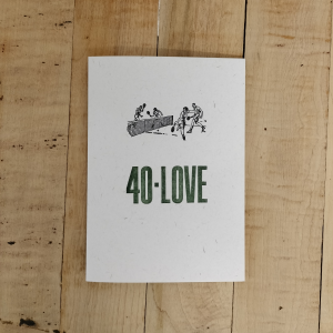 40 Love Letterpress Birthday Card
