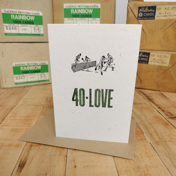 40 Love Letterpress Card 02
