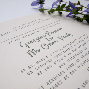Letterpress Wedding Stationery