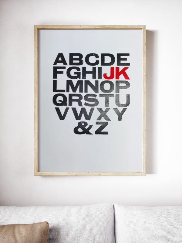 Alphabet Letterpress print
