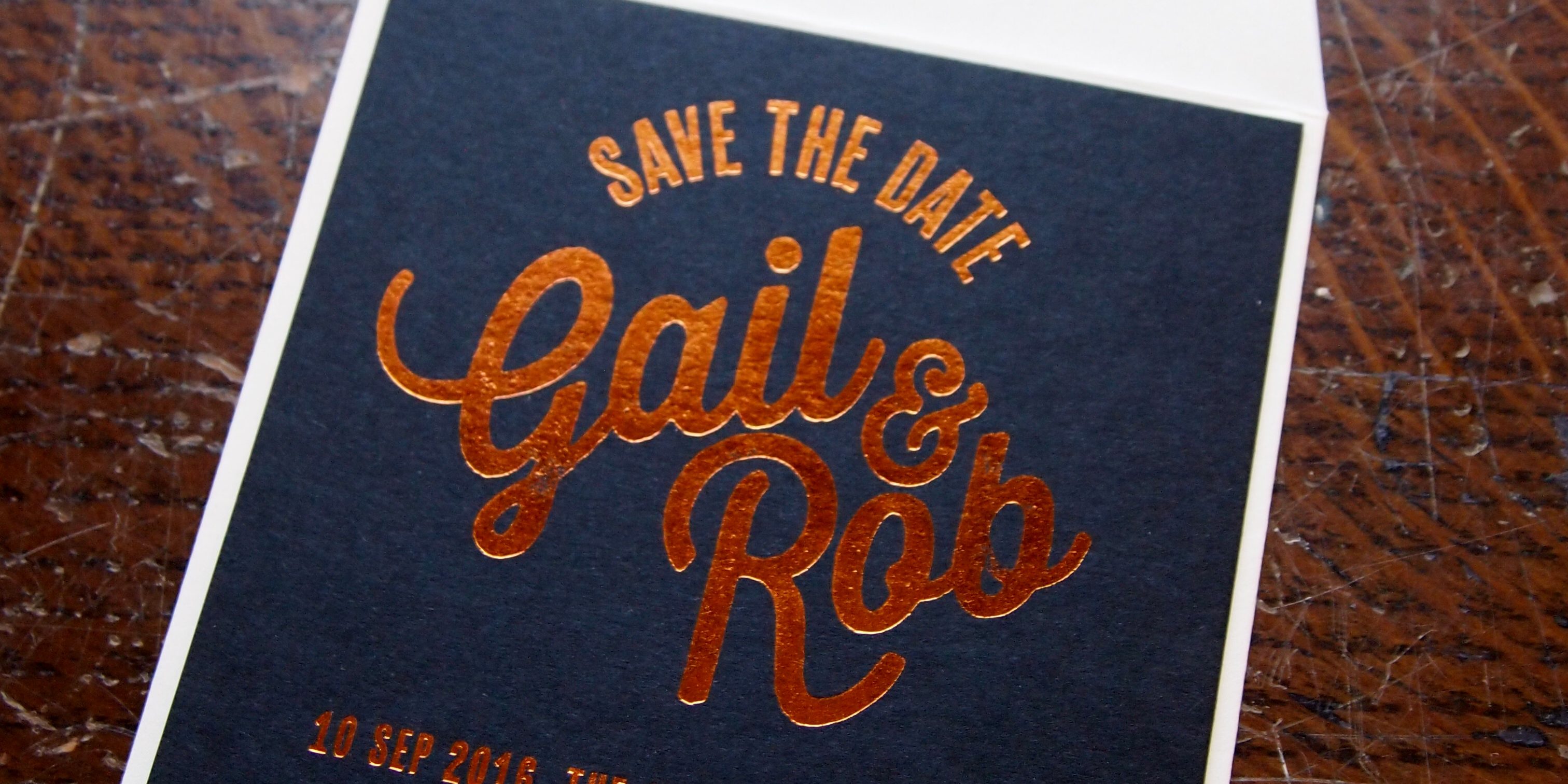 Save the Date Coasters with Hot Foil